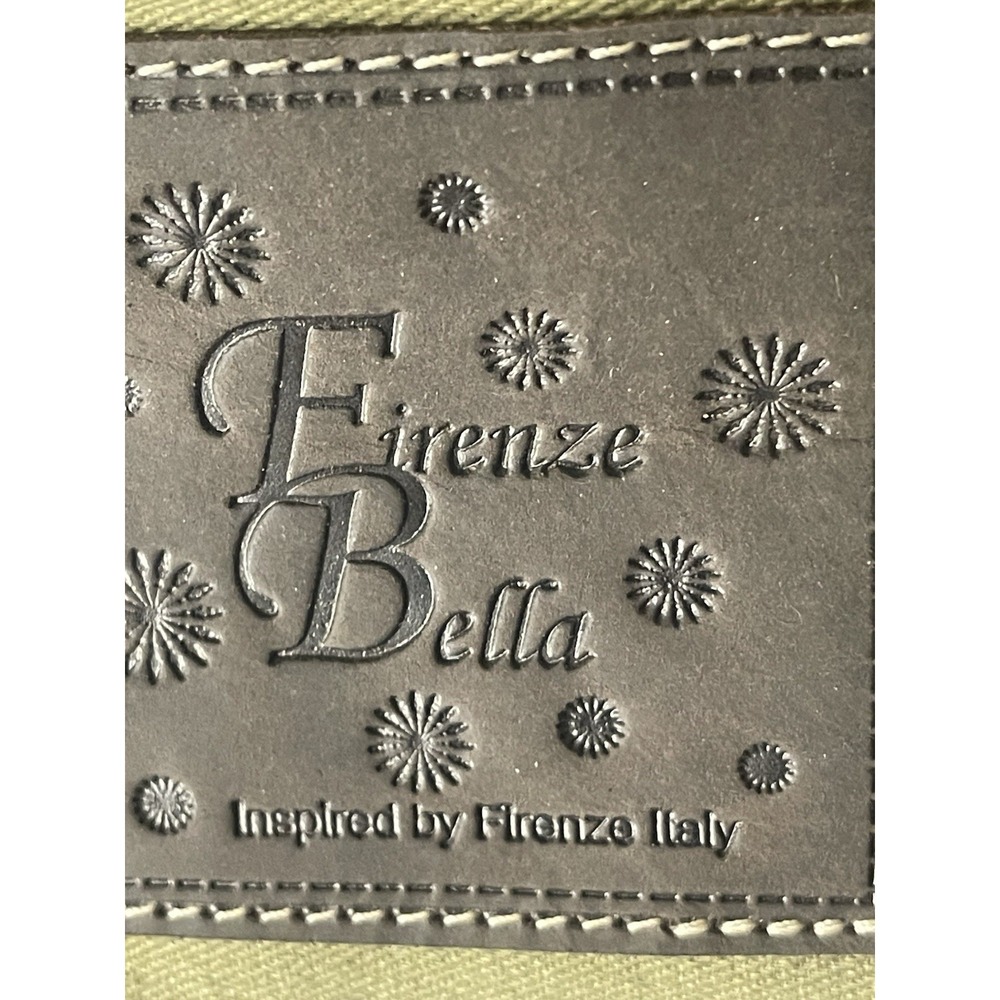 Firenze Bella Black Genuine Leather Satchel Shoulder Bag Buckles - Picture 6 of 11